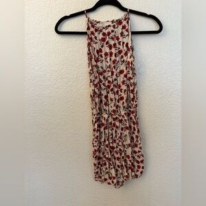H&M Divided Red and Cream Floral Dress
